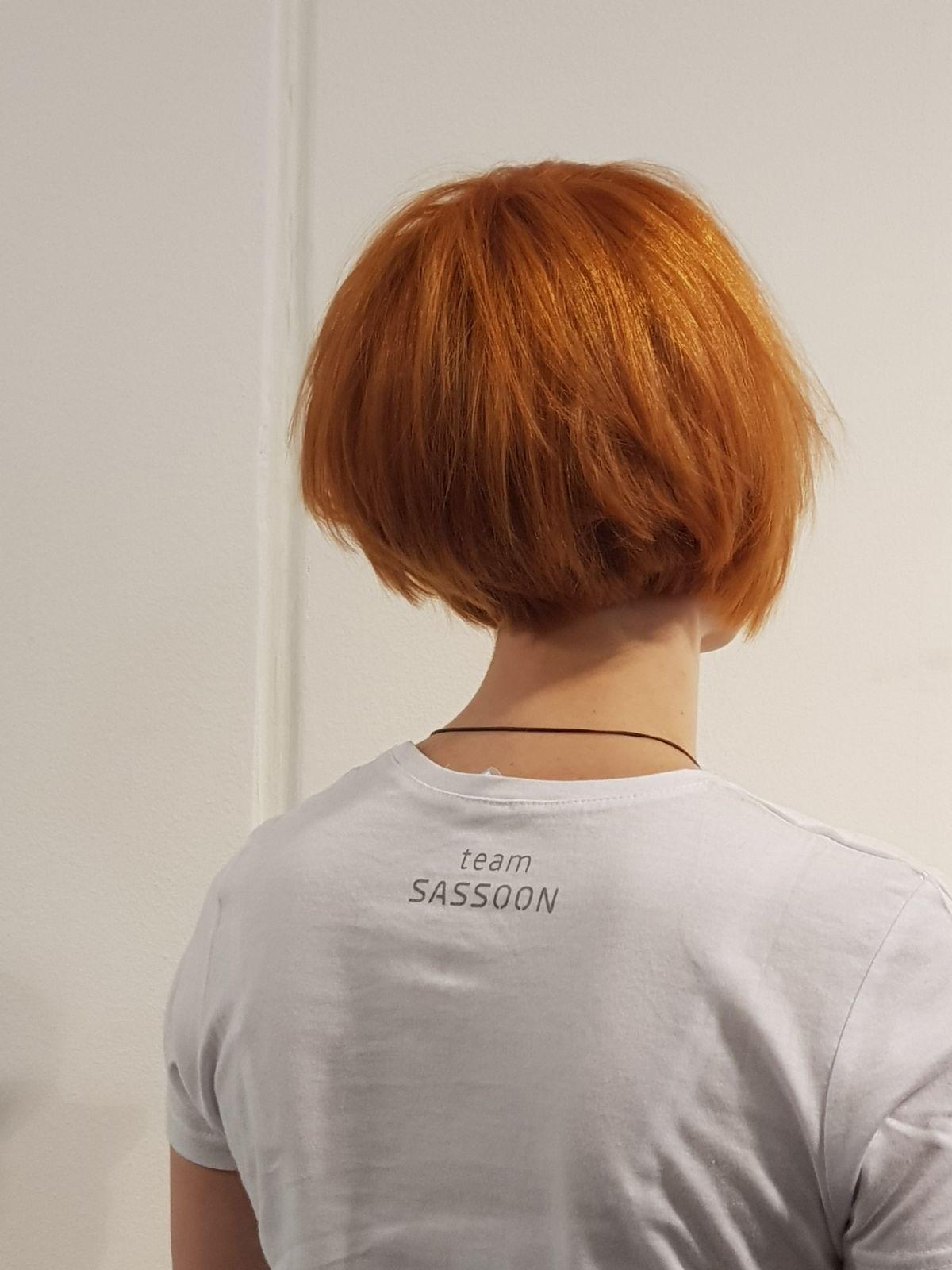 orange haare schnitt faerben